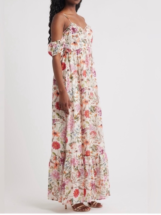 LULU’S Panarea Botanical Floral Maxi Dress NWT - Picture 10 of 15